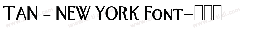 TAN – NEW YORK Font字体转换